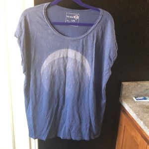 Free people ombré faux faded moon tee large